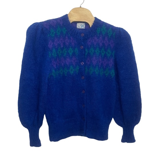 Mary Barry Ireland Sweater “Large” (see measurements) Cardigan 100% Wool Vintage - Picture 3 of 5